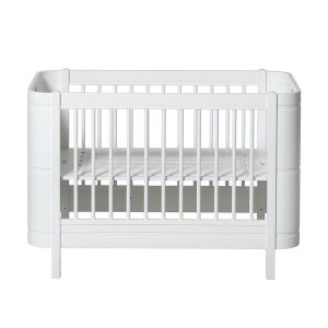 Oliver Furniture – Wood Mini+ Basic Ledikant incl. Junior Kit – Wit, 68 x 122/162 cm