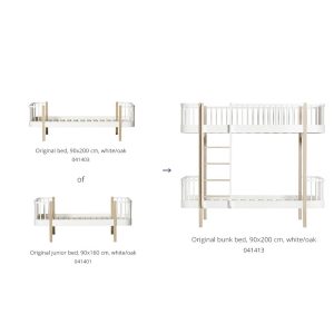 Oliver Furniture – Conversiekit – Wood Original Bed of Junior Bed naar Bunk Bed – Wit/Eikenhout