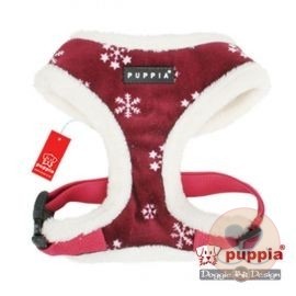 Puppia Hunde-Softgeschirr `Snowflake` rot