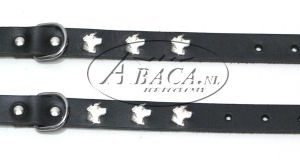 halsband met Jack Russell, verzilverd, kop