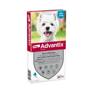 Advantix vlooien- en tekenpipet voor honden 100/500 (4 tot 10 kg)