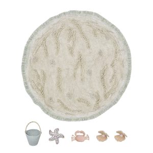 Lorena Canals – Wasbaar Speel Vloerkleed – Island – Ø 120 cm