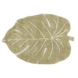 Lorena Canals – Wasbaar Vloerkleed – Mini Monstera – Olive – 75 x 100 cm