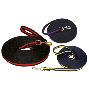 Longeerlijn zwart soft 8 meter