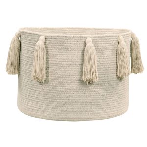 Lorena Canals – Opbergmand – Tassels – Natural – Ø 45 x 30 cm