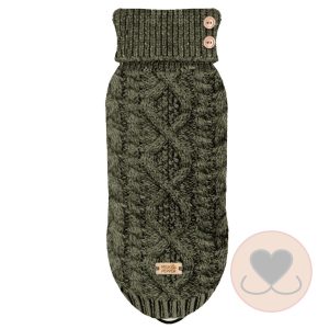 Milk & Pepper honden trui Irvin Kaki