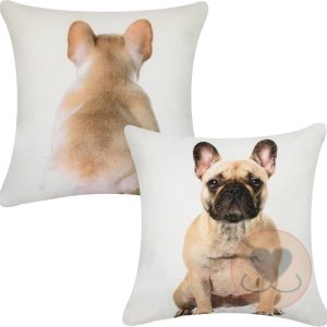 Mars & More canvas kussen Franse Bulldog blond