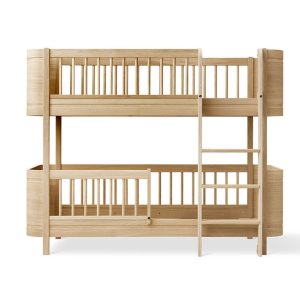 Oliver Furniture – Wood Mini+ Low Bunk Bed – Eikenhout, 68 x 162 cm