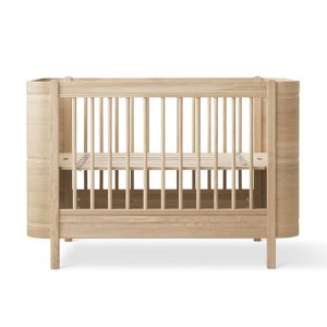 Oliver Furniture – Wood Mini+ Basic Ledikant incl. Junior Kit – Eikenhout, 68 x 122/162 cm