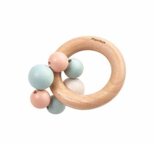 Plan Toys – Babyspeelgoed Ratelring met Kralen van Hout