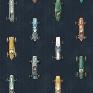 Studio Ditte – Behang Kinderkamer – Raceauto – Donker