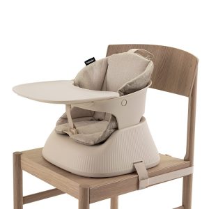 Hannie – Slimme Kinderstoel voor Thuis & Onderweg – White Sand