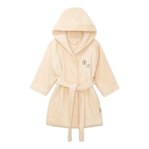 Kas Kopenhagen – Badjas met Capuchon – 2-4 jaar – Soccer, Creme