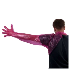 Wegwerp handschoen Schoudermodel roze