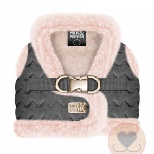 Milk & Pepper winter harnas hond Eleonore Rose/Grijs