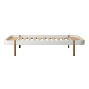 Oliver Furniture – Wood Lounger Bed – Wit/Eikenhout, 120 x 200 cm