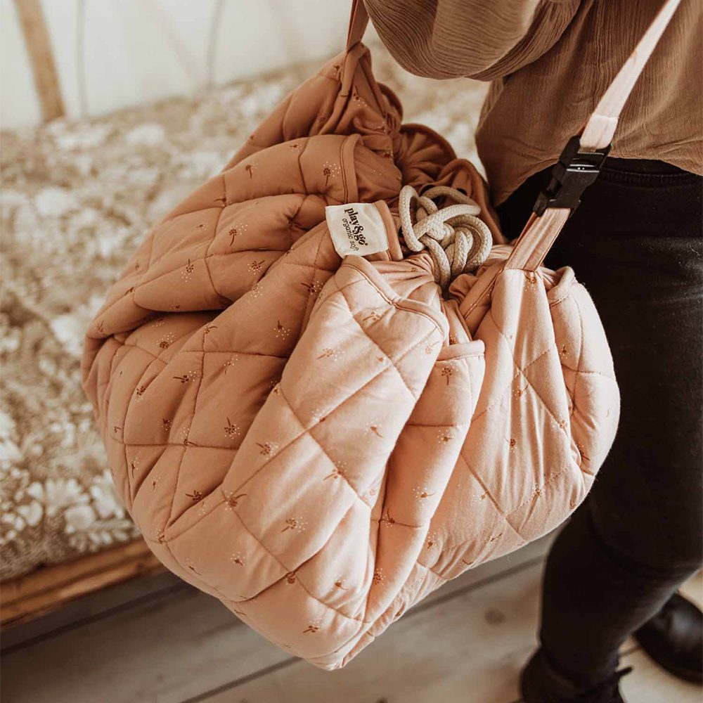 Play&Go – Noomad 2-in-1 Baby Speelkleed & Opbergzak – Soft – Fleuri - Afbeelding 6