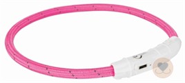 Trixie Flash Lichthalsband USB / NYLON ROZE